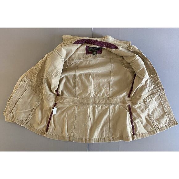 Eddie Bauer Jacket Womens Medium Authentic Outdoor Outfitter Tan Corduroy Safari - Picture 12 of 16